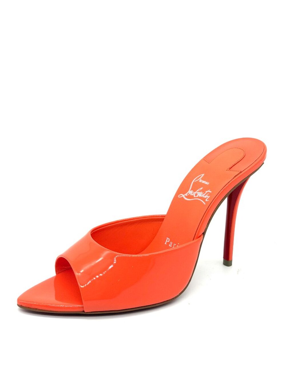 Christian Louboutin MISS Z MULE 100 Patent Leather Sandals Heels Caruzo - Picture 5 of 16